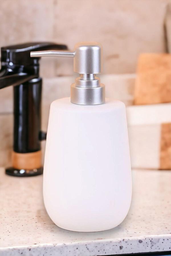Stoneware Sıvı Sabunluk Beyaz 400ml G3136  - Image 1