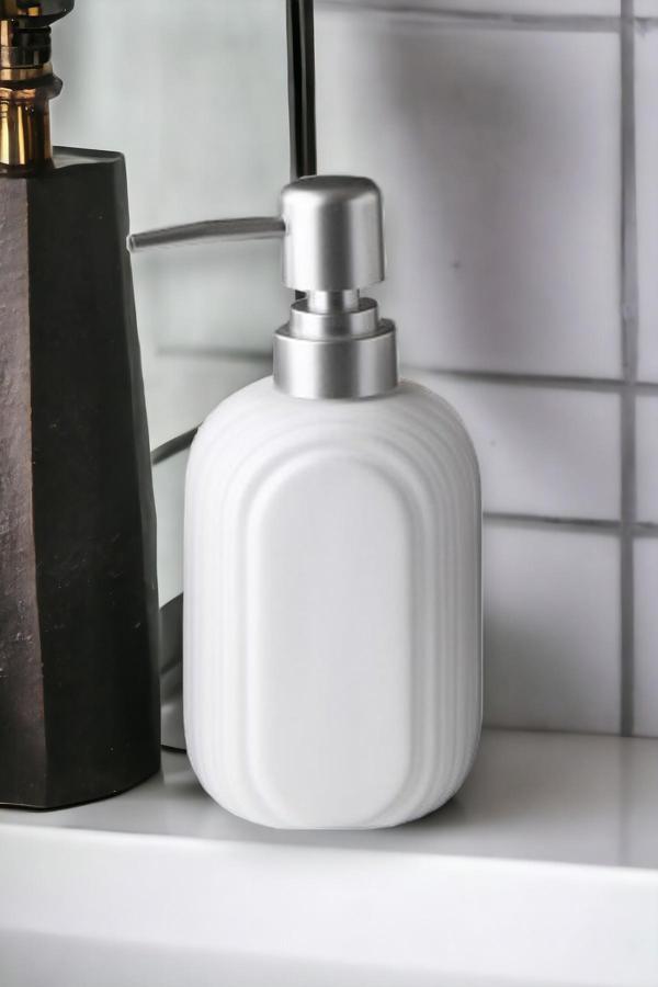 Stoneware Sıvı Sabunluk Beyaz 300ml G3137  - Image 1