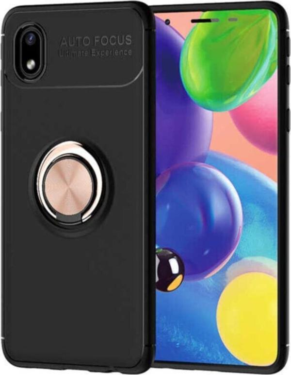 Coverzone Galaxy A01 Core Novel Silikon Kılıf Siyah - Rosegold - Image 1