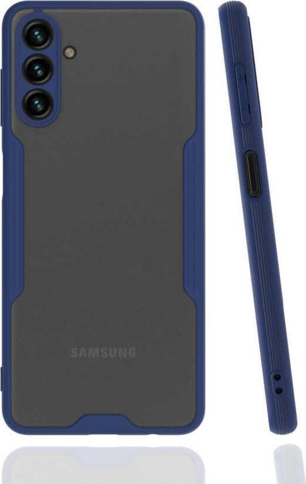 Coverzone Galaxy A04s Ile Uyumlu Kılıf Renkli Kenar Perfe Tpu Silikon Lacivert - Image 1