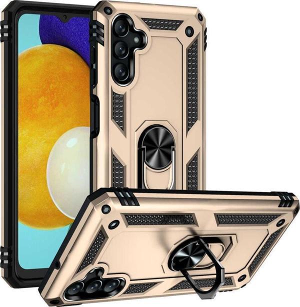 Coverzone Galaxy A04s Ile Uyumlu Kılıf Shockprof Yüzük Tutuculu Vega Gold - Image 1