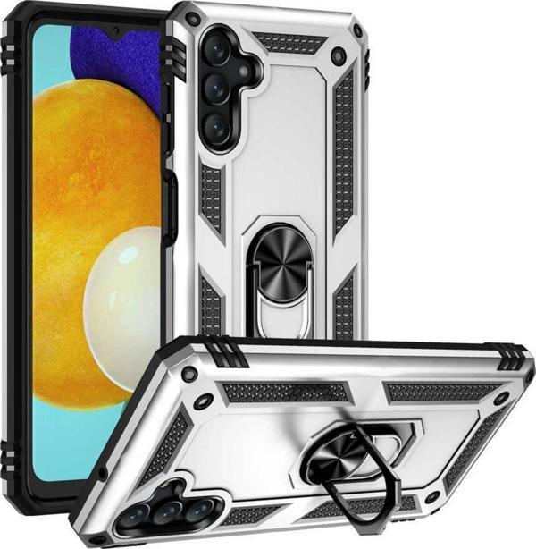 Coverzone Galaxy A04s Ile Uyumlu Kılıf Shockprof Yüzük Tutuculu Vega Gri - Image 1