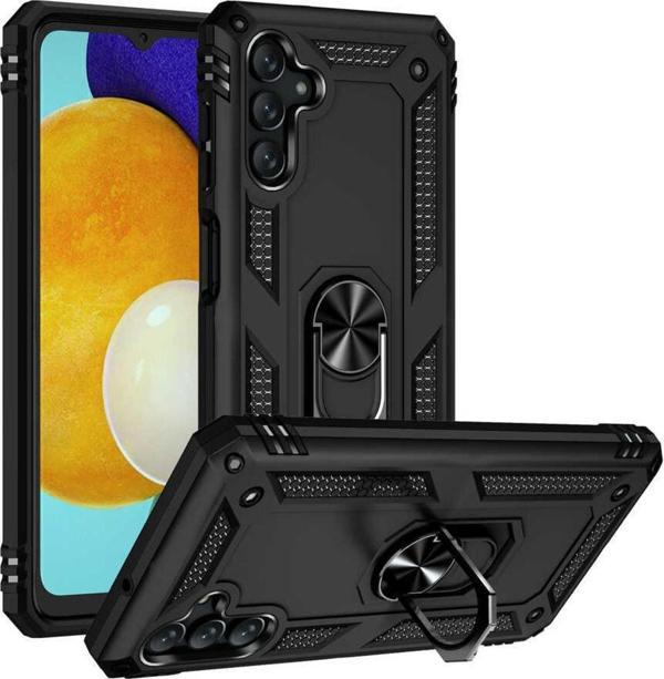 Coverzone Galaxy A04s Ile Uyumlu Kılıf Shockprof Yüzük Tutuculu Vega Siyah - Image 1