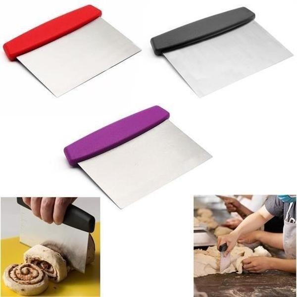 BUFFER® Çelik Hamur Kesici Kazıyıcı Pasta Kek Dekorasyon Spatula Aleti - Image 1