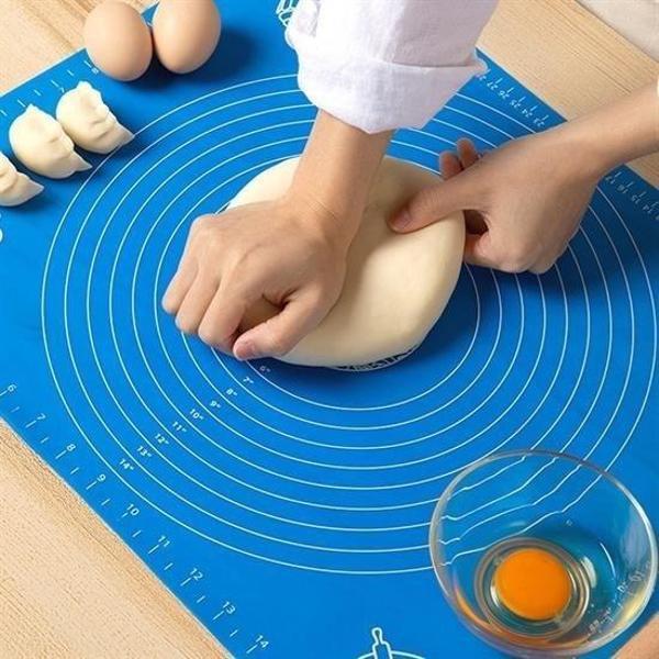 BUFFER® 40*50 cm Silikon Ölçekli Kullanımı Kolay Hamur Açma Matı Ekmek Mantı Makarna Hamuru Yoğurma - Image 1