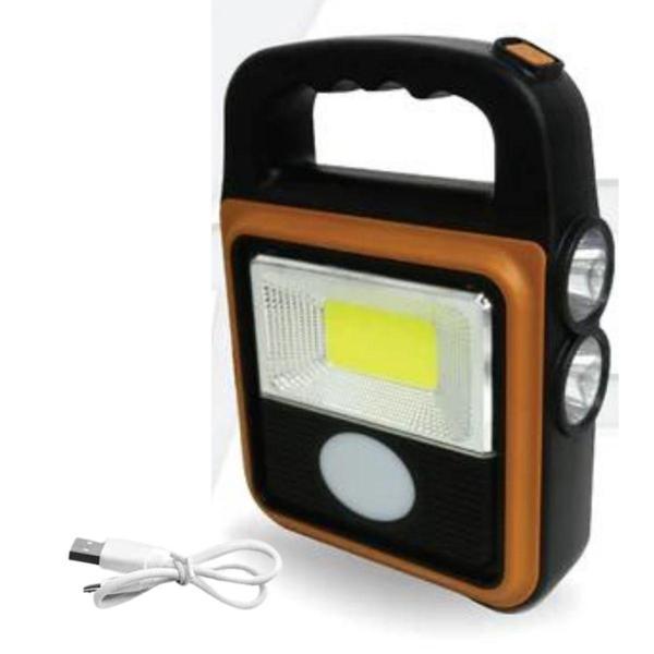 BUFFER® Taşınabilir 4 Farklı Fonksiyonlu Güneş Enerjili ve USB ile Şarj Olabilen Portatif Led Işıldak HS-8020 - Image 1
