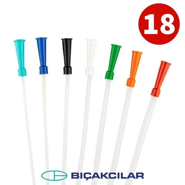 Bıçakcılar Aspirasyon Sondası No: 18 (Kırmızı) 140 Adet - 1 Kutu - Image 1