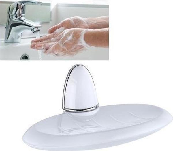 BUFFER® Lüks Milenyum Sabunluk Dekoratif Beyaz Sabun Tutucu Stand - Image 1