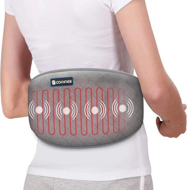 COMFIER Isıtma Pedi, 2 Isı Seviyesi ve 3 Masaj Modu Sırt Masaj Aleti - Gri - Image 1