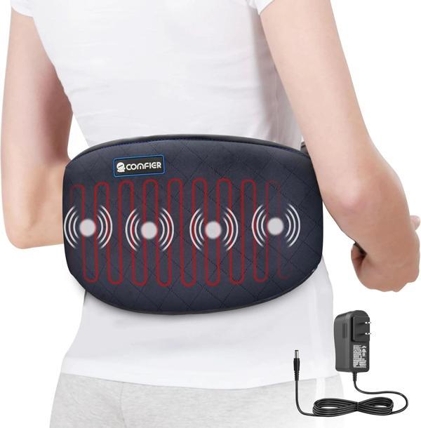 COMFIER Isıtma Pedi, 2 Isı Seviyesi ve 3 Masaj Modu Sırt Masaj Aleti - Siyah - Image 1