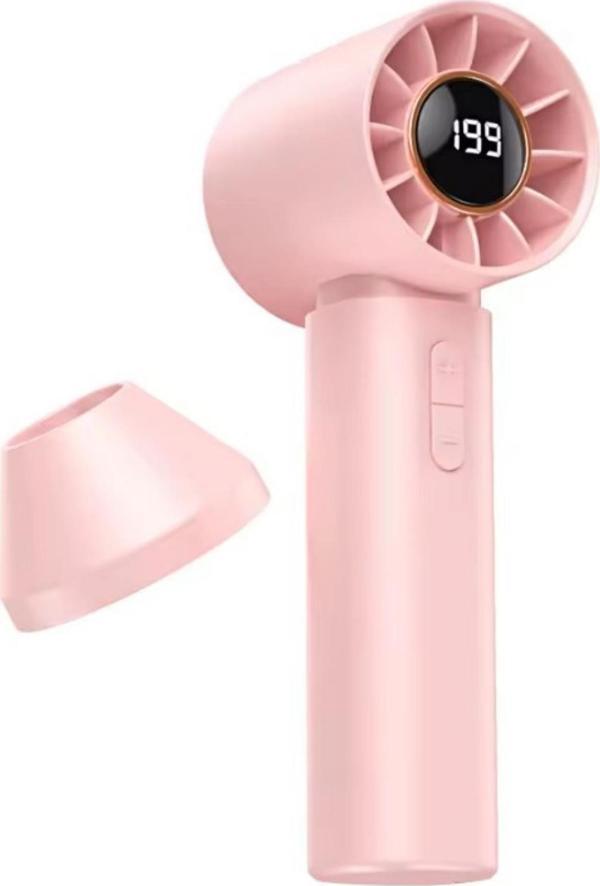 Taşınabililir Mini Usb Şarjlı Turbo Dijital Ekranlı El Vantilatör Fan Soğutucu T12 - Image 1