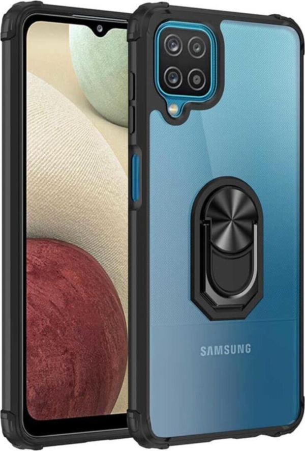 Coverzone Galaxy A12 Uyumlu Kılıf Yüzük Tutuculu Standlı - Image 1
