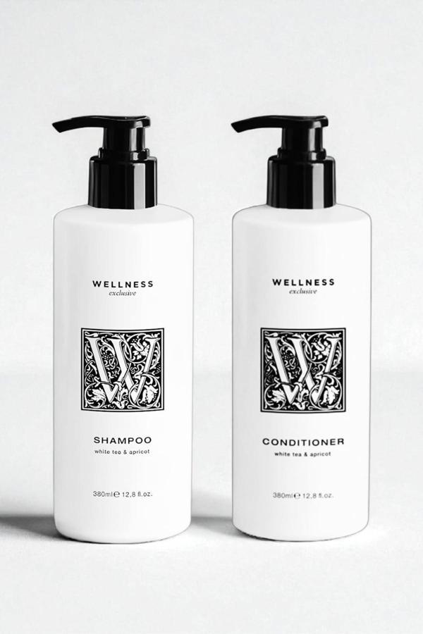Wellness Exclusive White Tea & Apricot Shampoo 380 ml  + Conditioner 380 ml - Image 1