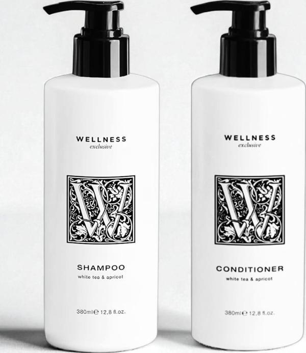 Wellness Exclusive White Tea & Apricot Shampoo 380 ml  + Conditioner 380 ml - Image 1
