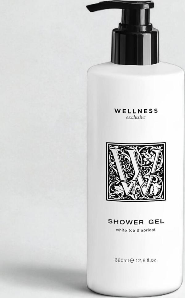 Wellness Exclusive White Tea & Apricot Shower Gel 380 ml – Beyaz Çay ve Kayısı Özlü Duş Jeli - Image 1