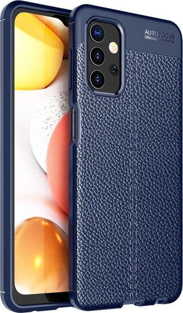 Coverzone Galaxy A23 Ile Uyumlu Kılıf Niss Silikon Deri Görünümlü Lacivert - Image 1