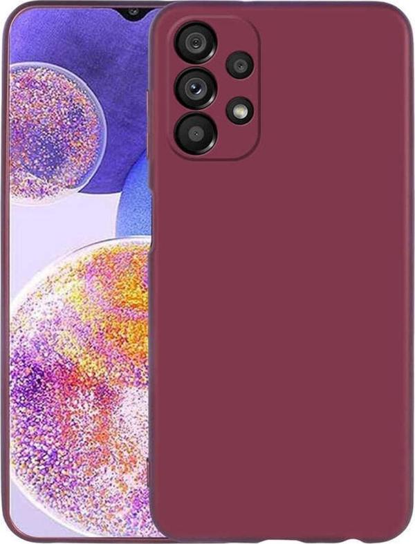 Coverzone Galaxy A23 Ile Uyumlu Kılıf Premier Silikon Kapak Mürdüm - Image 1