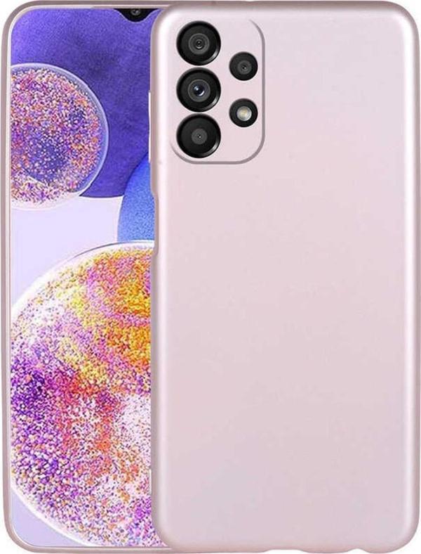 Coverzone Galaxy A23 Ile Uyumlu Kılıf Premier Silikon Kapak Rosegold - Image 1