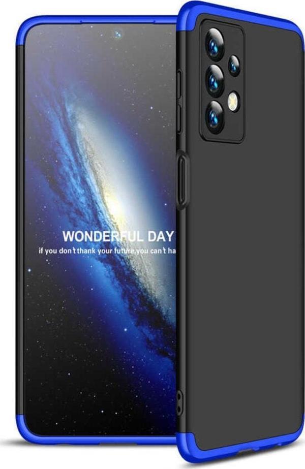 Coverzone Galaxy A13 4g Ile Uyumlu Kılıf Soft Hard Koruma Ays Siyah-mavi - Image 1