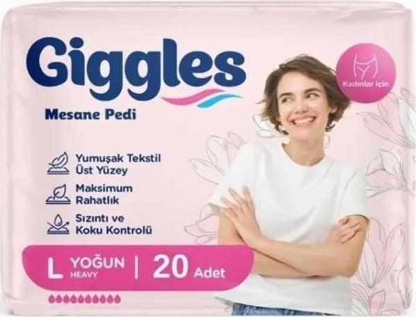 GİGGLES KADIN MESANE PEDİ LARGE 20 Lİ - Image 1