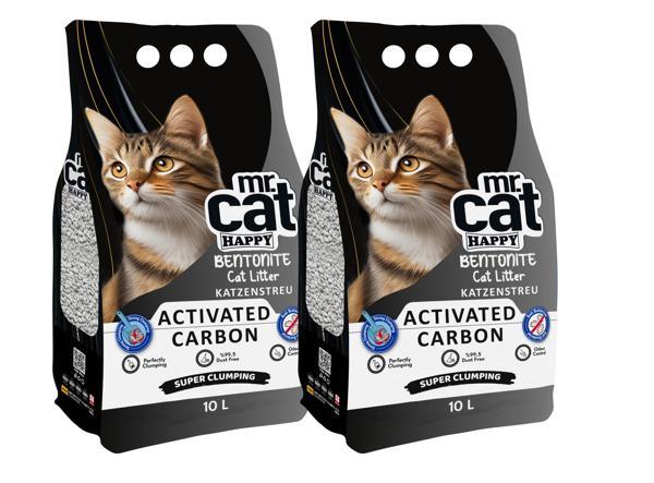 Mr. Cat Happy Aktif Karbonlu Kedi Kumu 10 L X 2 - Image 1