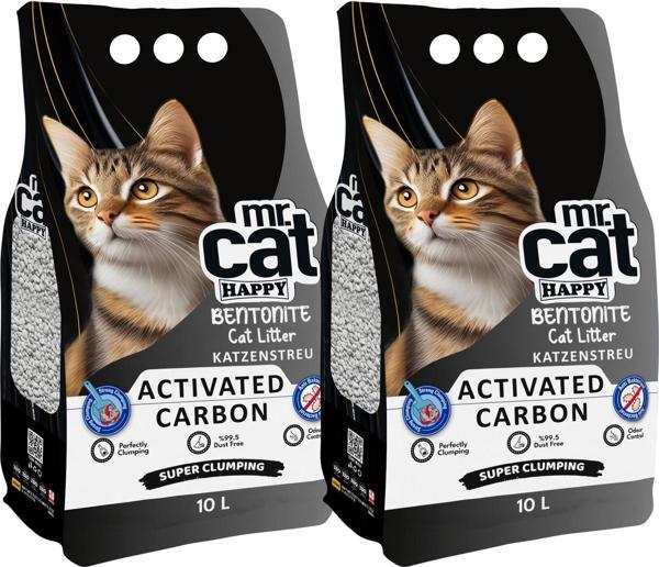Mr. Cat Happy Aktif Karbonlu Kedi Kumu 10 L X 2 - Image 1