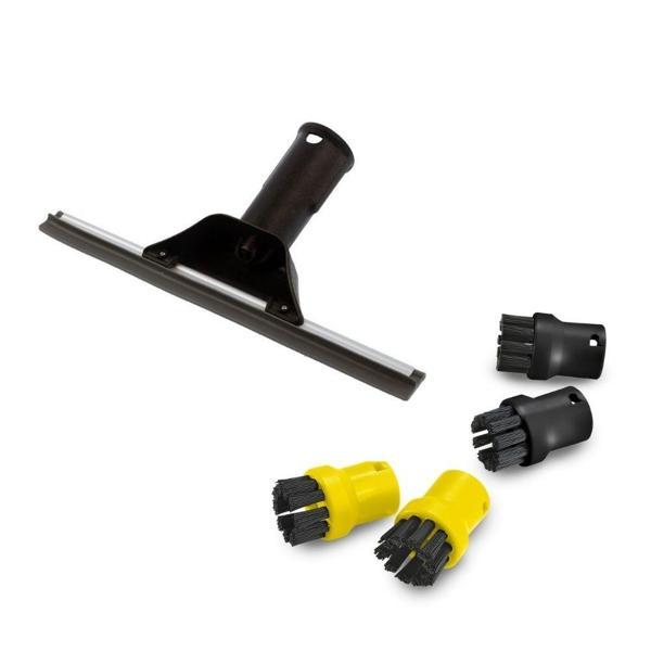 Karcher SC1, SC3, SC4, SC5 ile Uyumlu Cam Silme Aparatı / Mini Fırça Seti - Image 1