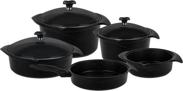 Flipper Siyah Cam Tencere Set - Image 1