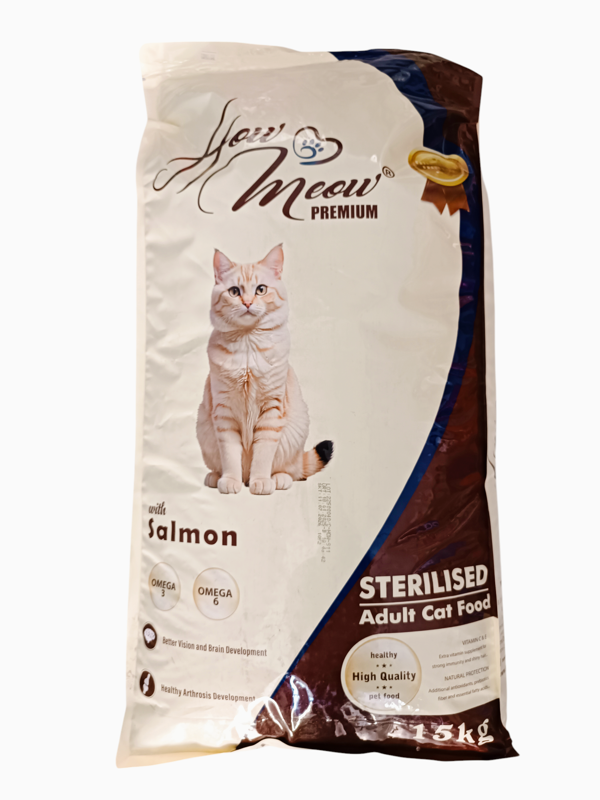 How Meow Somonlu Kısırlaştırılmış Kedi Maması 15 kg - Image 1