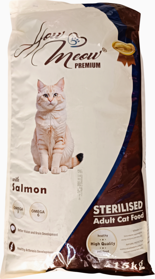 How Meow Somonlu Kısırlaştırılmış Kedi Maması 15 kg - Image 1