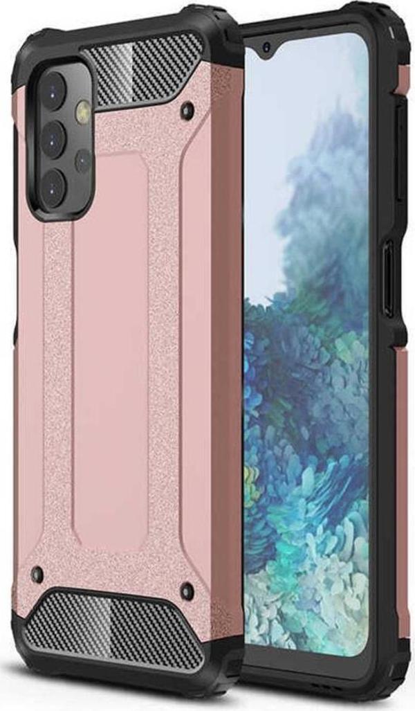 Coverzone Galaxy A23 Ile Uyumlu Kılıf Shockproof Zırh Koruma Rosegold - Image 1
