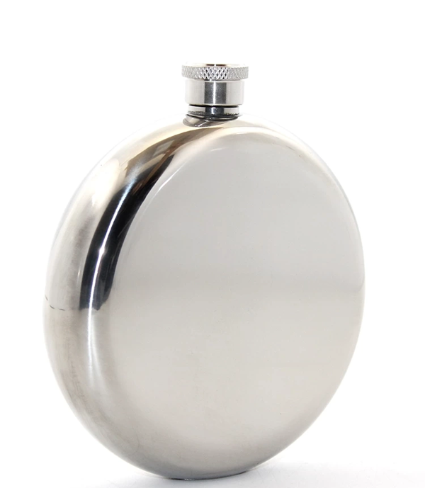 Paslanmaz Çelik Yuvarlak 8 Oz Tekli Matara Alk2677 - Image 1