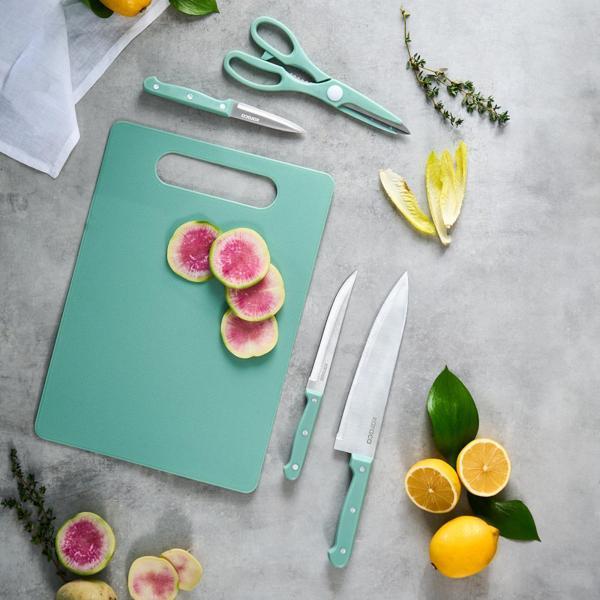 Karaca Sharp 3 in 1 5 Parça Kesme Tahtalı Bıçak Seti Mint - Image 1