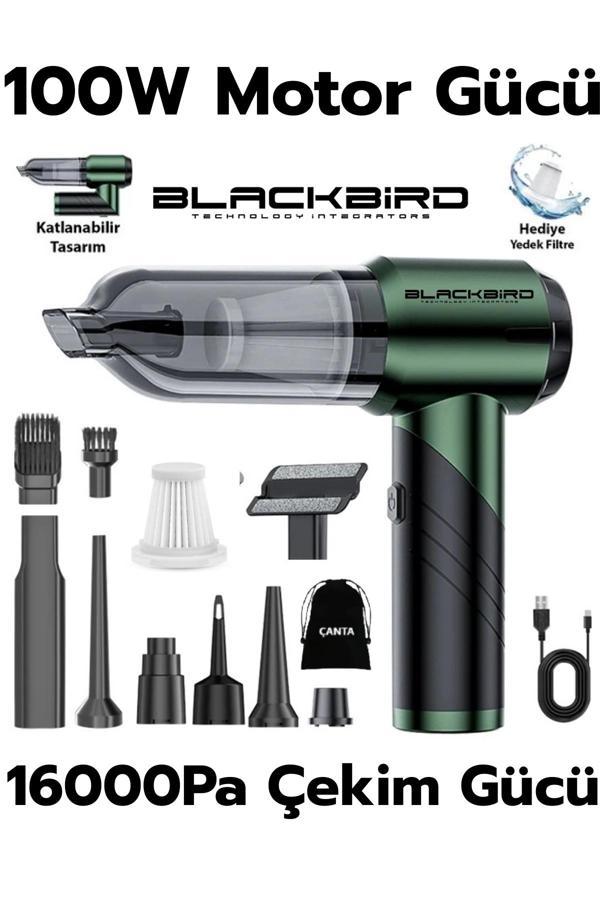 MK-5802 16000PA Katlanabilir Kablosuz Araç Süpürgesi | 3 Kademeli Güç | Şarjlı El Süpürges - Image 1