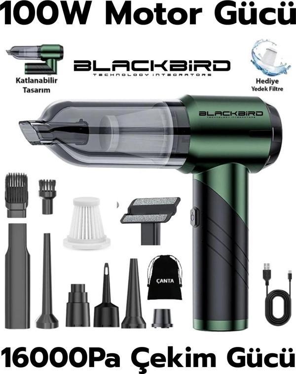 MK-5802 16000PA Katlanabilir Kablosuz Araç Süpürgesi | 3 Kademeli Güç | Şarjlı El Süpürges - Image 1