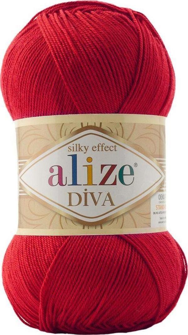 Alize Diva 106 Koyu Kırmızı El Örgü İpi 100 Gr. - Image 1