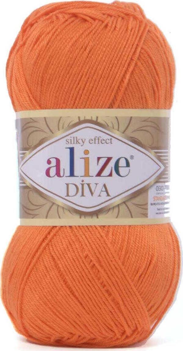 Alize Diva 120 Turuncu Mikrofiber İp 100Gr. Tekli - Image 1