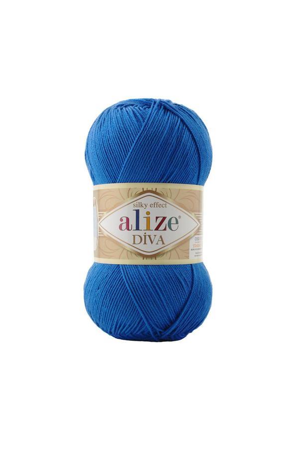 Alize Diva 132 Saks El Örgü İpi 100 Gr. - Image 1