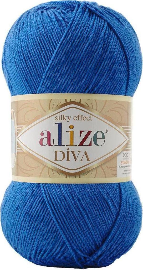 Alize Diva 132 Saks El Örgü İpi 100 Gr. - Image 1
