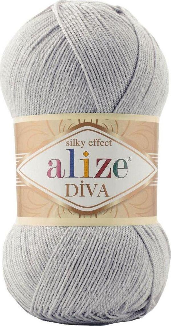 Alize Diva 168 Kış Beyazı El Örgü Ipi Yelek Hırka Atkı Kazak Ipliği - Image 1