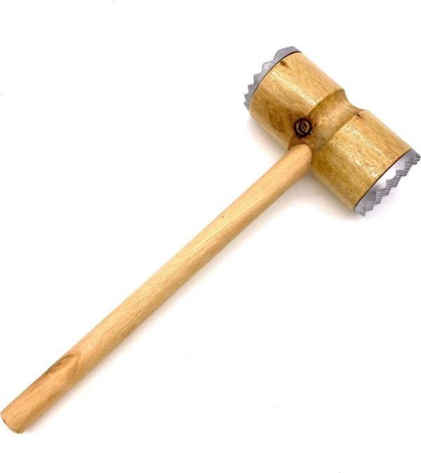 Beyzana Ahşap Et Döveceği Çift Yönlü Et Yumuşatıcı Et Dövücü Et İnceltici Şekillendirici Et Düvücü Havan - Image 1