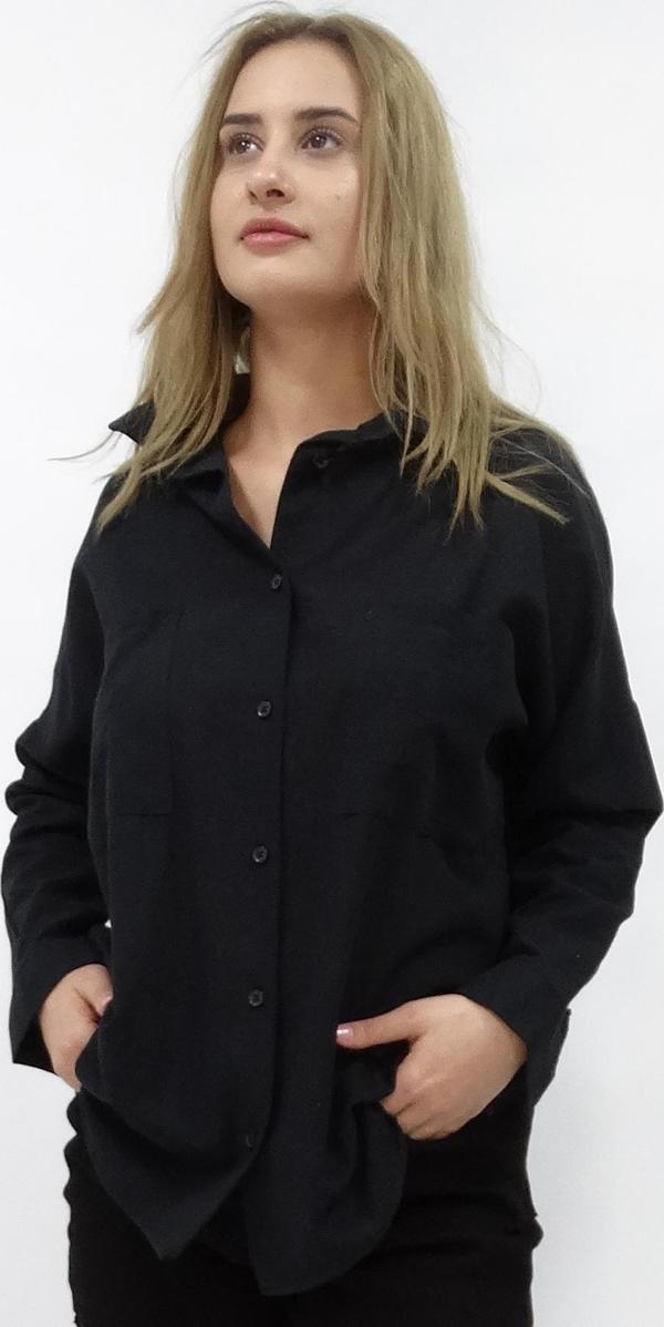 Kadın Çift Cepli Keten Owesize Gömlek - Image 1