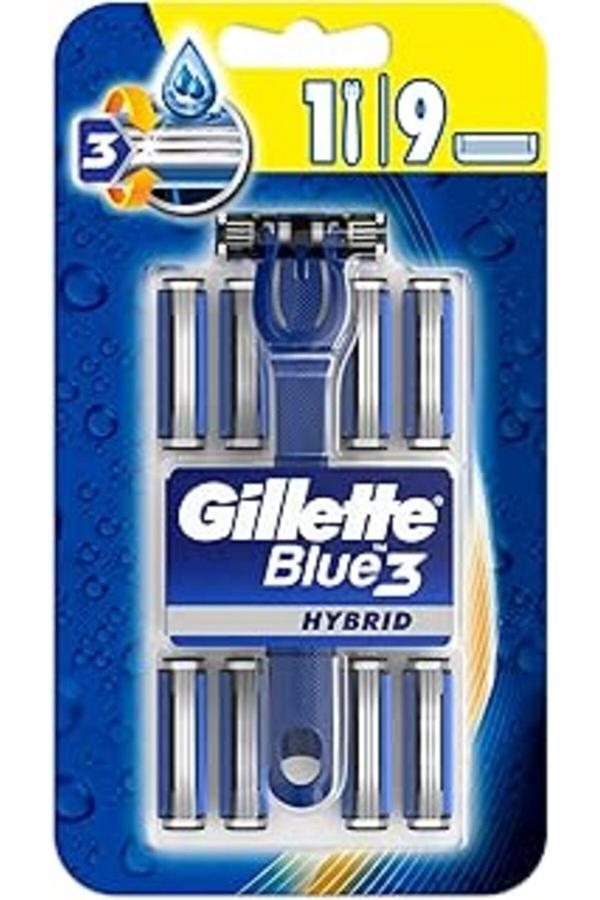 Cepahir Gillette Blue3 Hybrid Erkek Tıraş Makinesi + Yedek Tıraş Bıçağı 9'Lu - Image 1