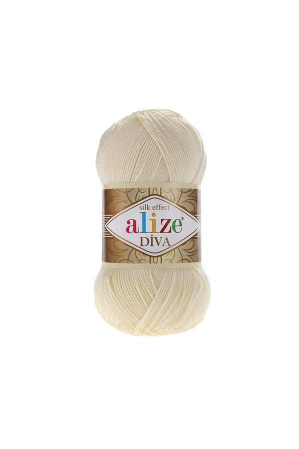 Alize 5 Adet Diva 01 Krem - Image 1