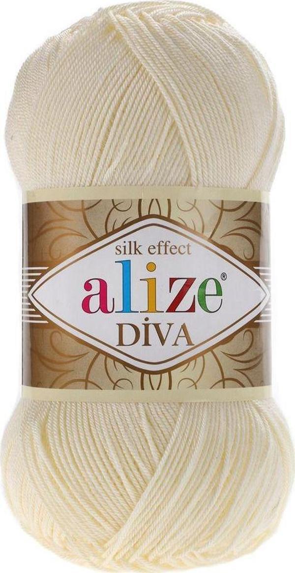 Alize 5 Adet Diva 01 Krem - Image 1
