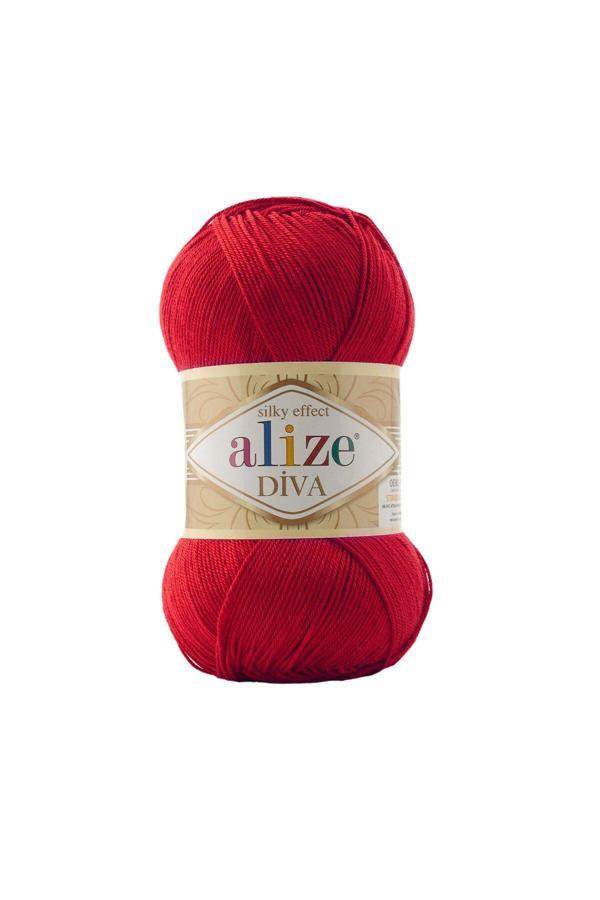 Alize 5 Adet Diva 106 Koyu Kırmızı - Image 1