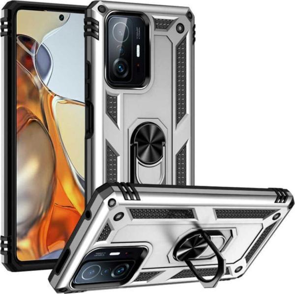Coverzone Galaxy A13 Kılıf Shockproof Yüzük Tutuculu Vega Gri - Image 1