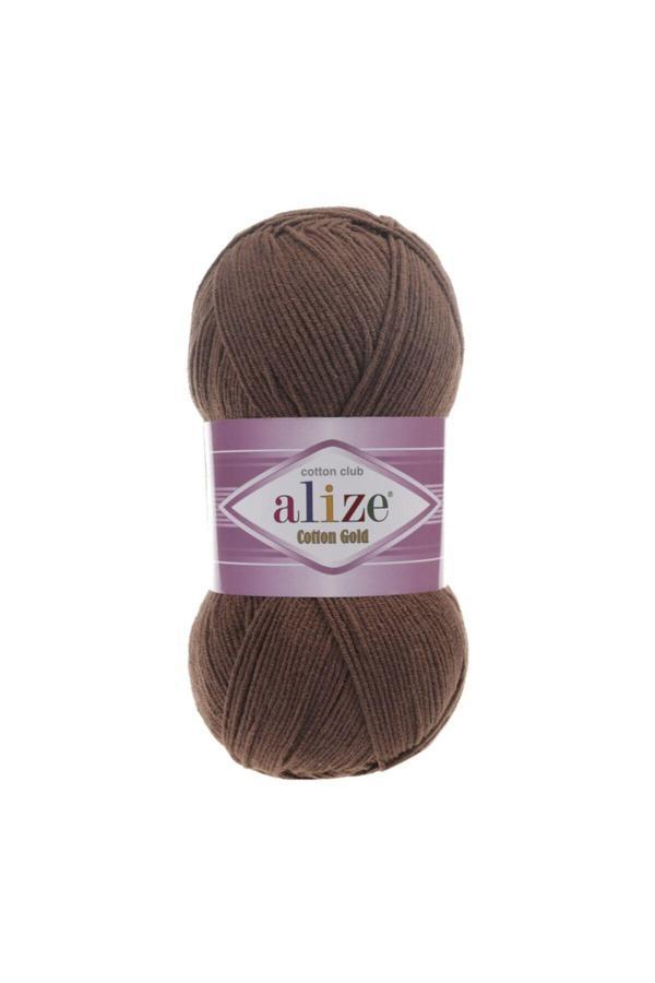 Clk Cotton Gold Alize 5 Li Yumak Cotton Gold 493 Kahve ( 5 Adet Yumak ) - Image 1