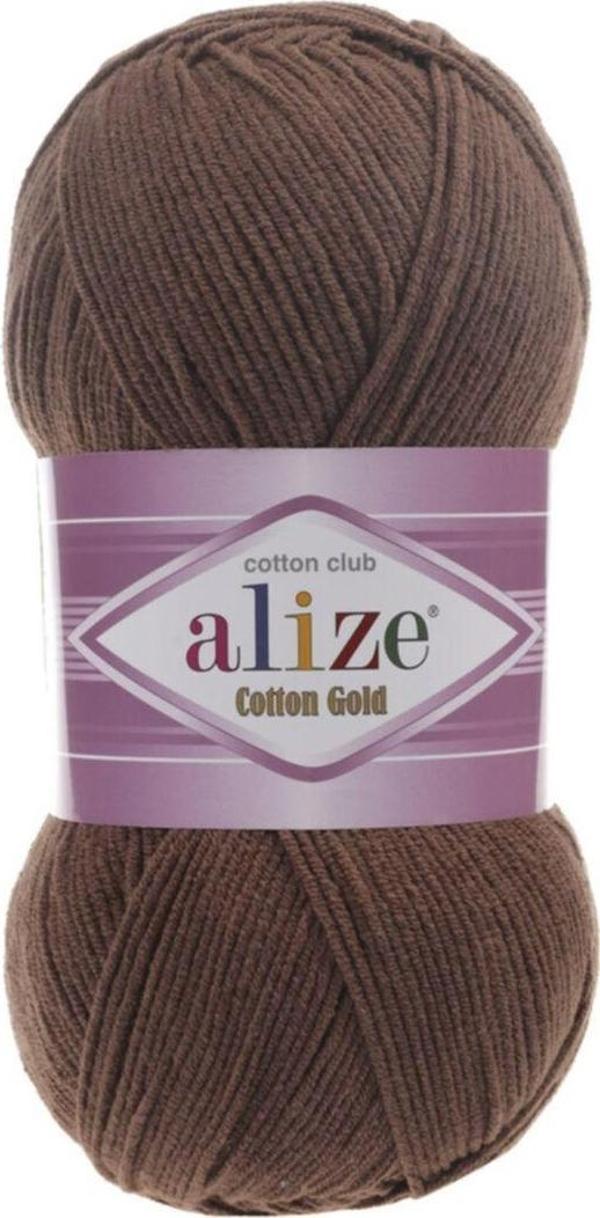 Clk Cotton Gold Alize 5 Li Yumak Cotton Gold 493 Kahve ( 5 Adet Yumak ) - Image 1