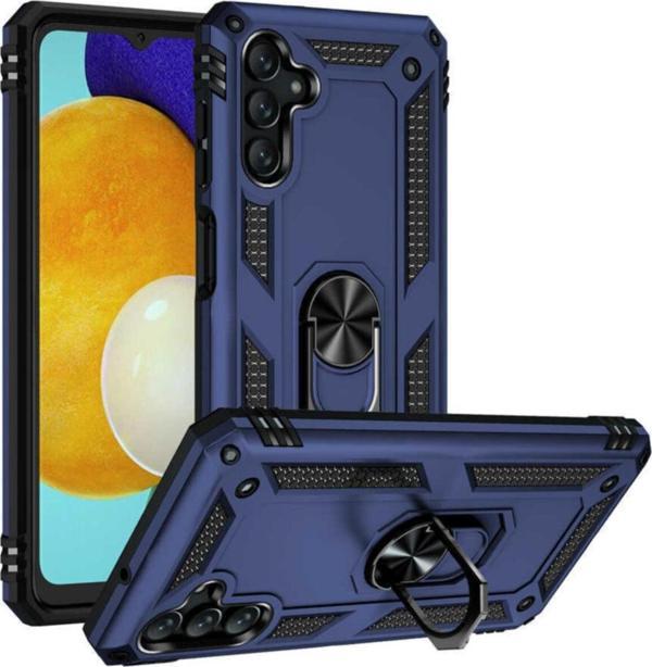 Coverzone Galaxy A13 Kılıf Shockproof Yüzük Tutuculu Vega Lacivert - Image 1